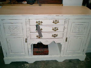 Hand Painted 1900's Sideboard
